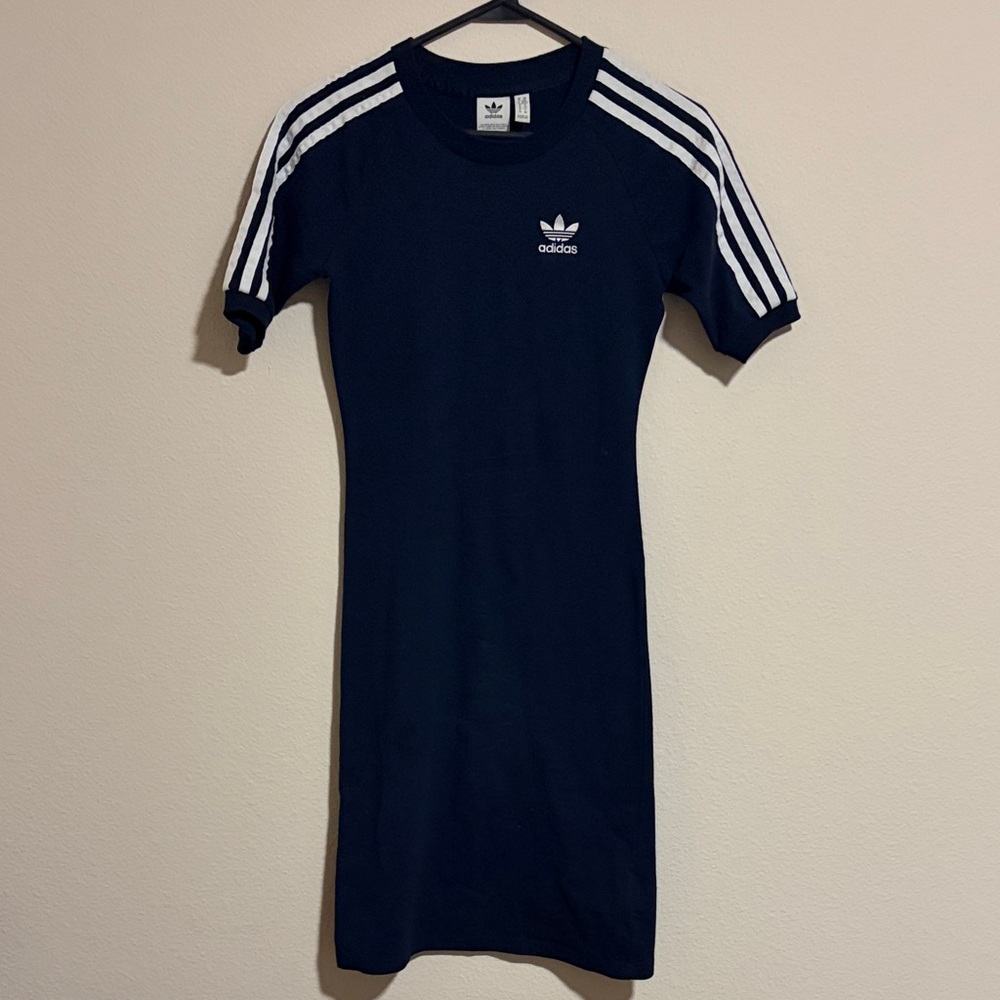 Adidas Originals Womens 3-Stripes Dress navy blue Size XS